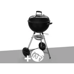 Barbecue à Charbon Weber Original Kettle E-4710 47 Cm + Support Accessoires - Noir