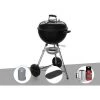 Barbecue à Charbon Weber Original Kettle E-4710 47 Cm + Housse + Plancha + Kit Cheminée - Noir