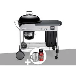 Barbecue à Charbon Weber Performer Premium GBS 57 Cm Noir + Kit Cheminée - Noir