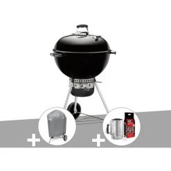 Barbecue Weber Master-Touch GBS 57 Cm Noir + Housse + Kit Cheminée - Noir