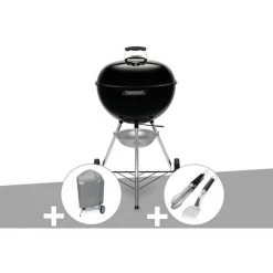 Barbecue à Charbon Weber Original Kettle 57 Cm + Housse + Kit Ustensile - Noir
