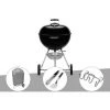 Barbecue à Charbon Weber Original Kettle 57 Cm + Housse + Kit Ustensile + Support Accessoires - Noir