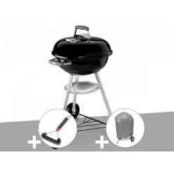 Barbecue Weber Compact Kettle 47 Cm + Brosse + Housse - Noir