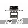 Barbecue Gaz Weber Spirit II E-310 + Plancha + Thermomètre IGrill 3 + Kit Ustensiles 3 Pièces Better - Noir