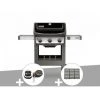 Barbecue Gaz Weber Spirit II E-310 + Plancha + Thermomètre IGrill 3 + 1/2 Grille De Cuisson - Noir