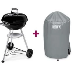 Barbecue Weber Compact Kettle 47 Cm + Housse - Noir