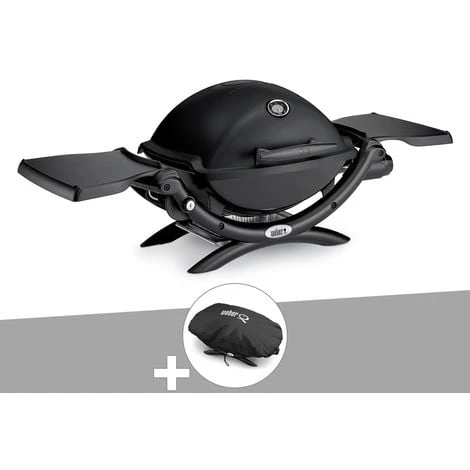 Barbecue Gaz Weber Q 1200 Noir + Housse - Noir