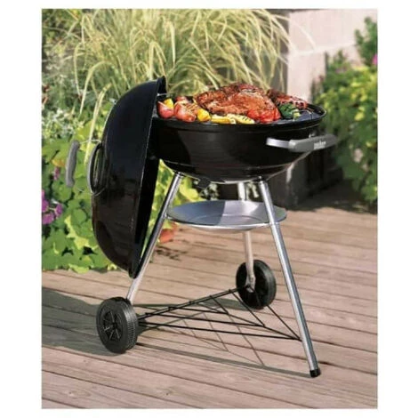 Pack Weber - Barbecue à Charbon Compact Kettle 47 Cm Noir - Un Sac De Charbon De Bois 5kg – Image 2
