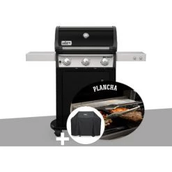 Barbecue à Gaz Weber Spirit E-315 Mix Gril Et Plancha Avec Housse De Protection - Noir