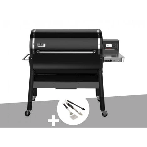 Barbecue à Pellets Weber Smokefire EX6 GBS + Kit 3 Ustensiles - Noir