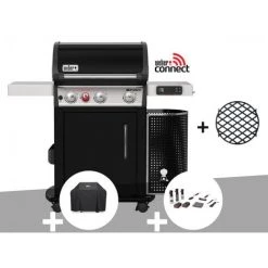Barbecue à Gaz Intelligent Weber Spirit EPX-325S GBS + Housse + Kit De Nettoyage - Noir