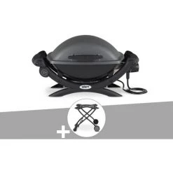 Barbecue électrique Q 1400 + Chariot - Weber - Noir