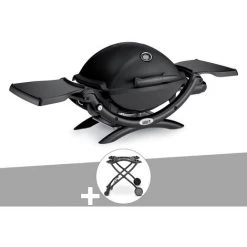 Barbecue Gaz Weber Q 1200 Noir + Chariot - Noir