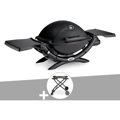 Barbecue Gaz Weber Q 1200 Noir + Chariot - Noir