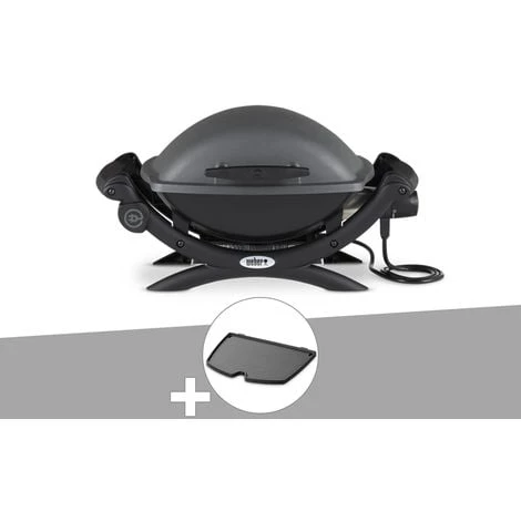 Barbecue électrique Weber Q 1400 + Plancha - Noir